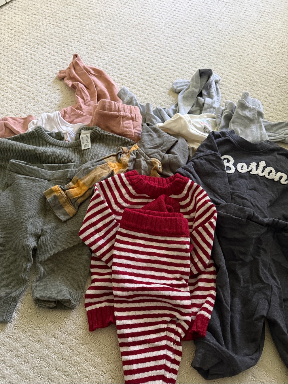 6. Baby 3-6 month matching outfit sets